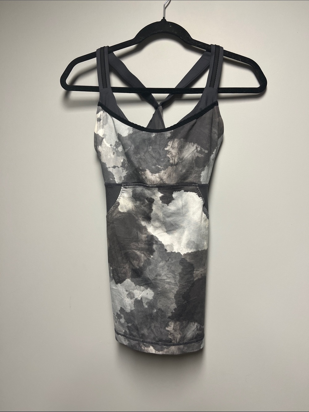 lululemon athletica Gray Cloud-Print Strappy Tank Top